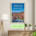 Monaco Poster<br><div class="desc">Monaco,  das Fürstentum Monaco,  ist ein westeuropäischer Staat und eine Gemeinde mit demselben Namen,  die die gleiche Größe wie der Staat selbst hat (was ihn zu einem Stadtstaat macht).</div>