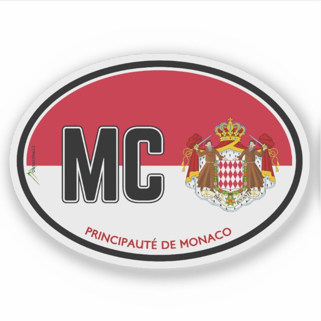 MONACO Principate de Monaco 01 Sticker (Vorderseite)