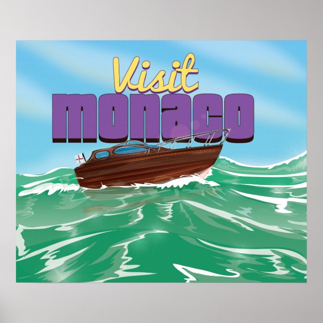 Monaco Reiseplakat besuchen Poster (Vorne)
