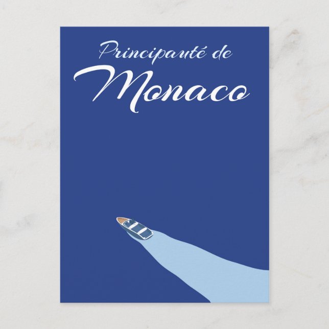 Monaco-Reiseplakat Postkarte (Vorderseite)