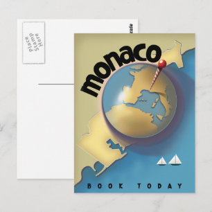 Monaco-Reiseplakat Postkarte