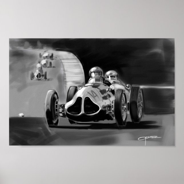 Monaco Rennwagen Poster (Vorne)