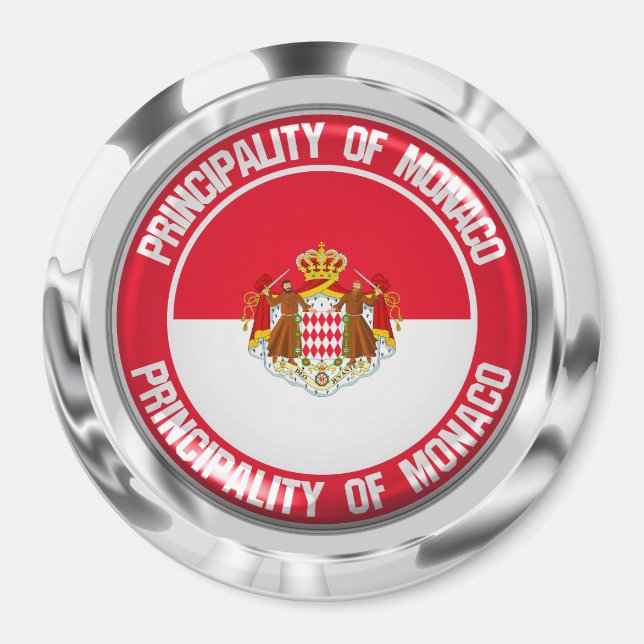 Monaco-RundEmblem Magnet (Vorne)