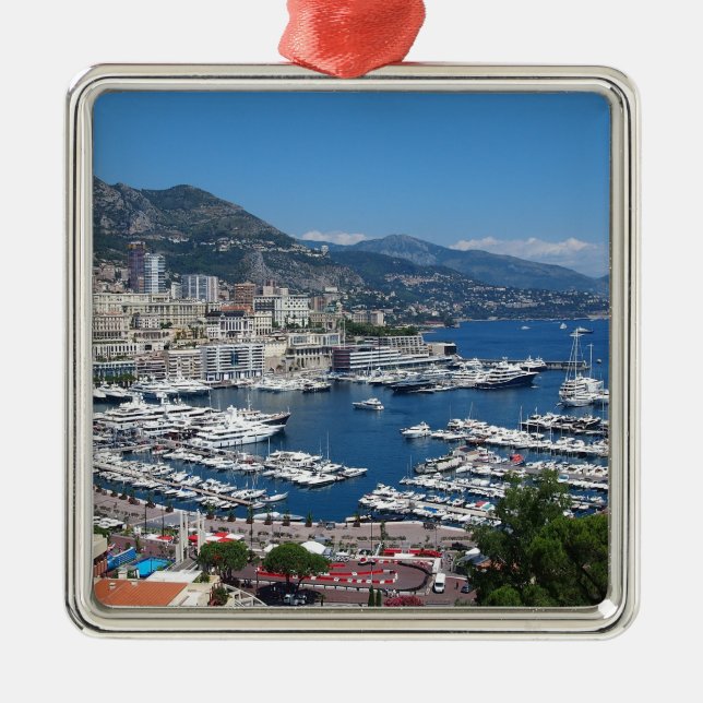 Monaco Silbernes Ornament (Vorne)