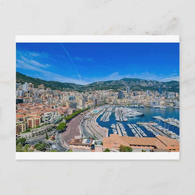 Monaco Skyline Postkarte (Vorderseite)