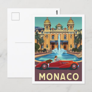 Monaco Vintage berühmter Reiseort Postkarte