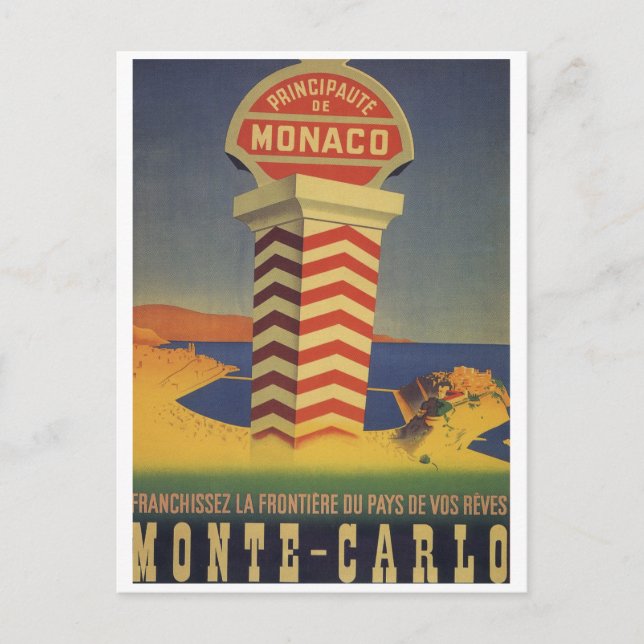 Monaco Vintage Parco Civico-Ciani Postkarte (Vorderseite)