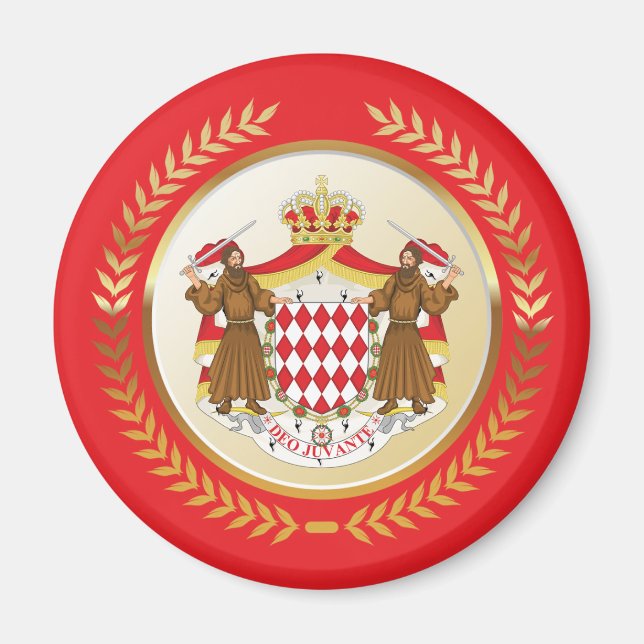Monaco-Wappen Magnet (Vorne)