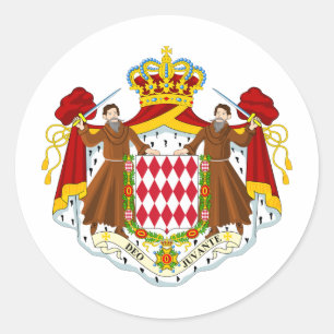 Monaco-Wappen Runder Aufkleber