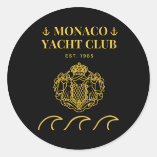 Monaco Yacht Runder Aufkleber