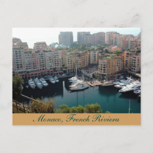 Monaco Yachten, Postkarte der französischen Rivier