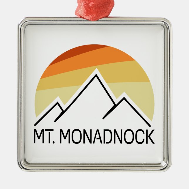Monadnock New Hampshire Retro Ornament Aus Metall (Vorne)