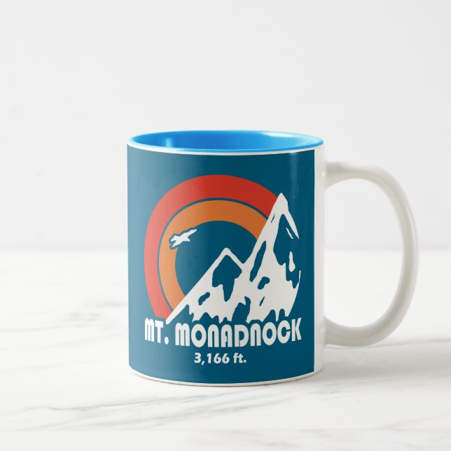Monadnock New Hampshire Sun Eagle Zweifarbige Tasse (Rechts)