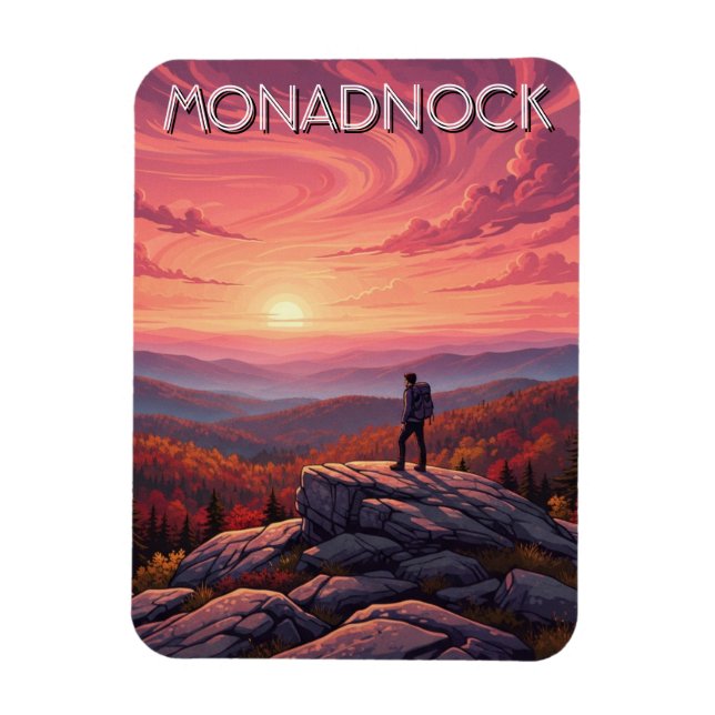 Monadnock New Hampshire Travel Magnet (Vertikal)