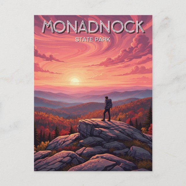 Monadnock New Hampshire Travel Postkarte (Vorderseite)
