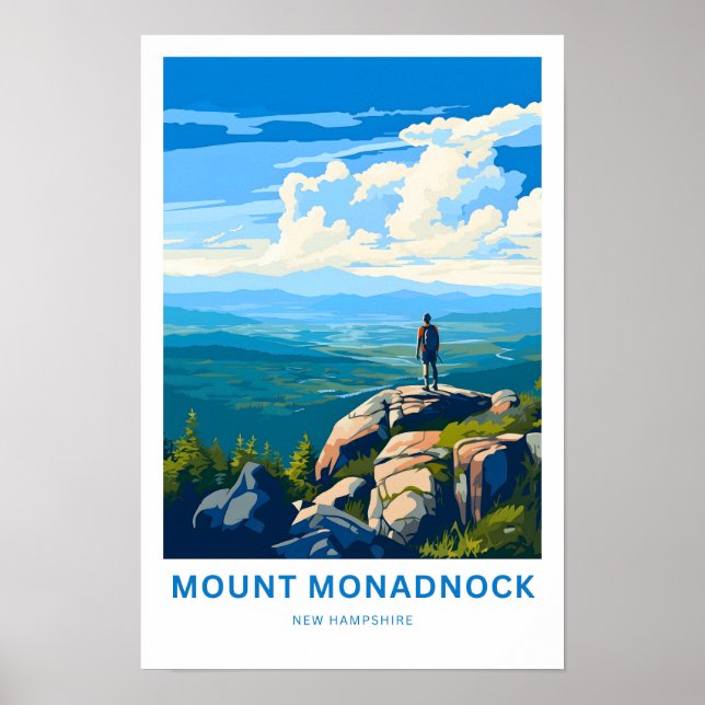 Monadnock New Hampshire Travel Print Poster (Vorne)