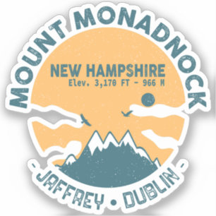 Monadnock New Hampshire Vintag Souvenirs Aufkleber