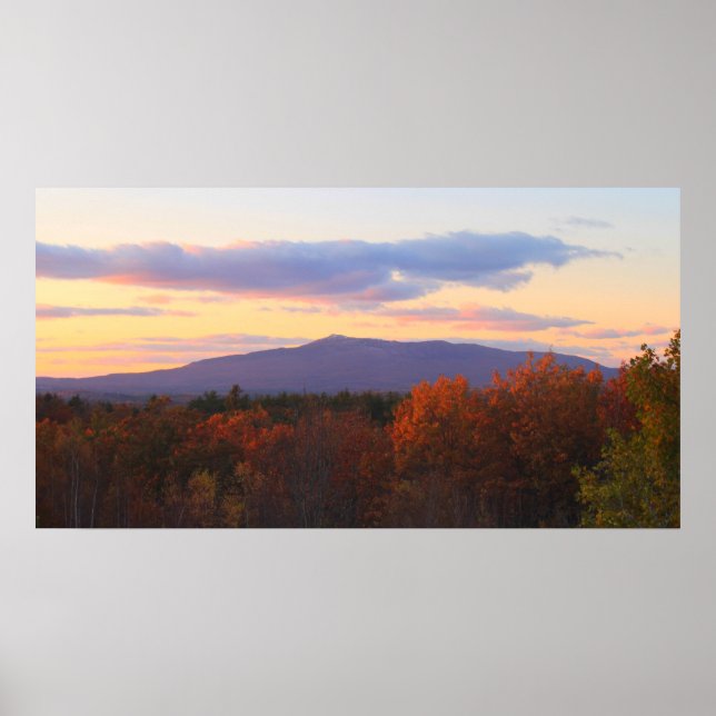 Monadnock Später Herbst Sonnenuntergang Poster (Vorne)