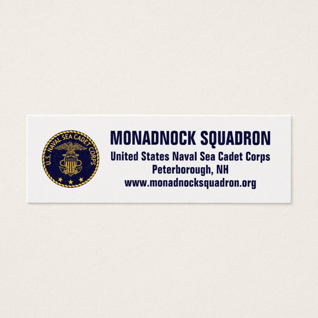 Monadnock Squadron Gold Recruruiting Cards (Vorderseite)