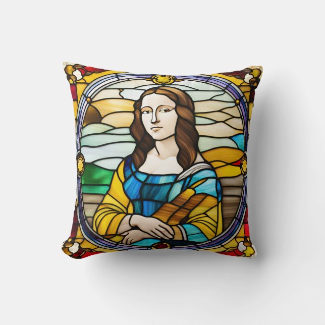 Monalisa Kunststil Kissen (Vorderseite)