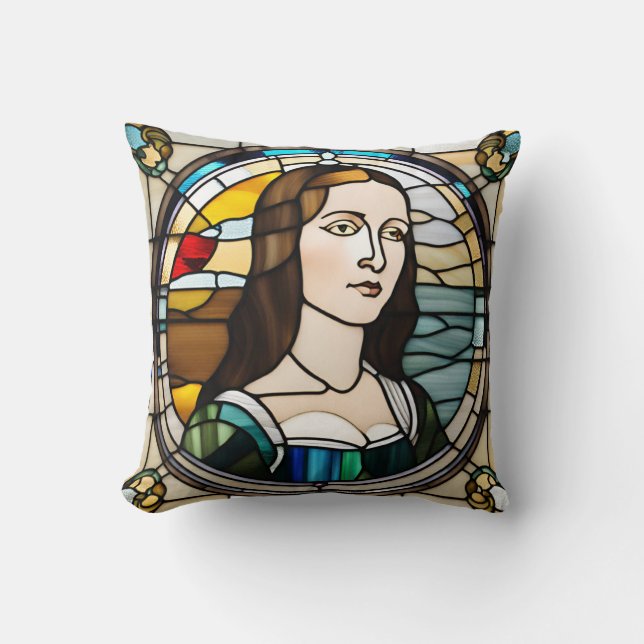 Monalisa Kunststil Kissen (Vorderseite)