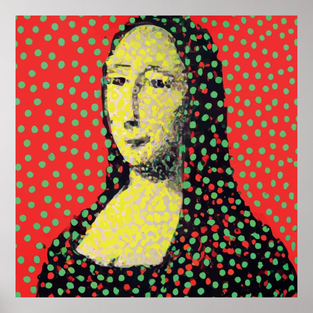 Monalisa Pop Dot Art Poster (Vorne)