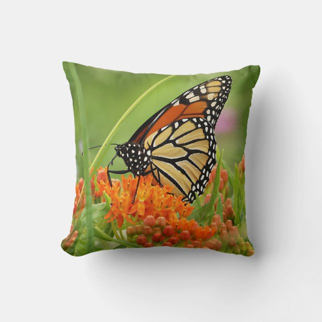 Monarch auf dem Schmetterlingskissen Kissen (Vorderseite)