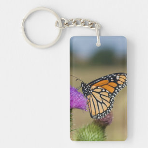 Monarch auf Weide-Distel Prairie Ridge Schlüsselanhänger
