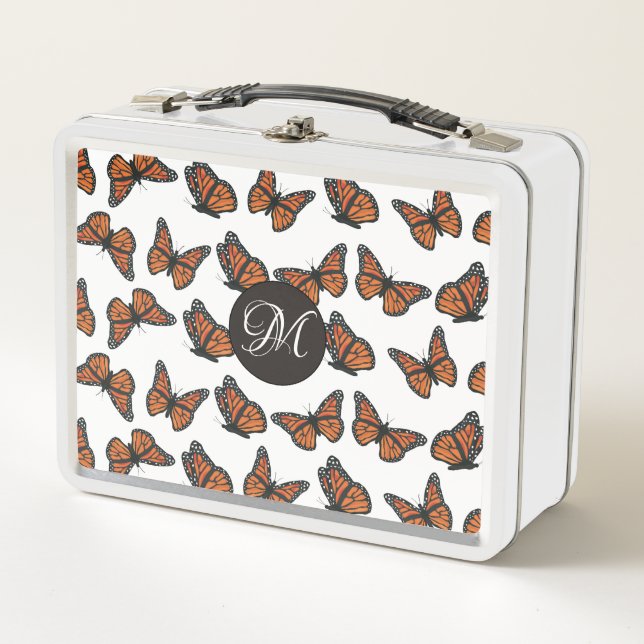 Monarch Butterfats Mittagspause Metall Brotdose (Vorderseite)