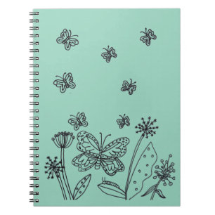 Monarch Butterfells and Blume Spiral Journal Notizblock