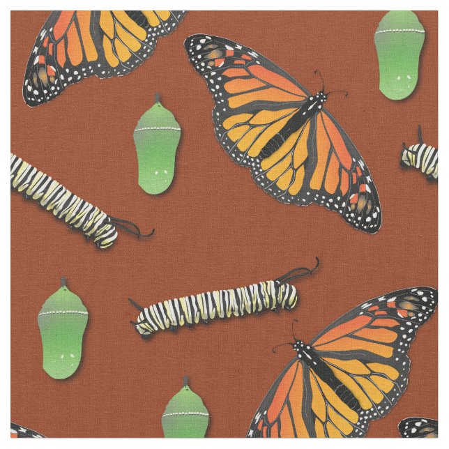 Monarch Butterfett-Raupen Stoff (Nahaufnahme)
