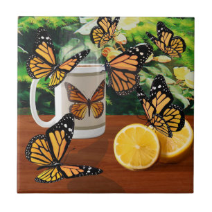 Monarch Butterfliegen Tee-Party Fliese