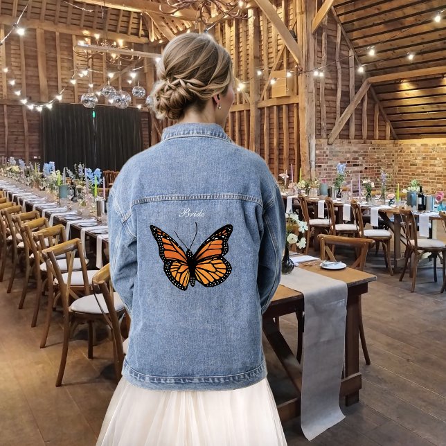 Monarch Butterflies Blue Ombre Jeansjacke (Von Creator hochgeladen)