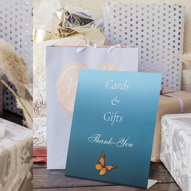 Monarch Butterflies Blue Ombre Sockelschild (Von Creator hochgeladen)