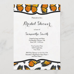 Monarch Butterflies Bridal Dusche Einladung