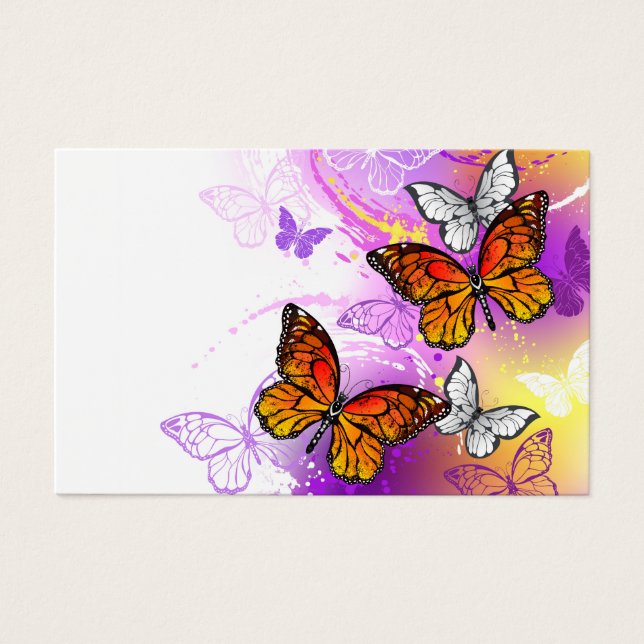 Monarch Butterflies on Purple Background (Vorderseite)