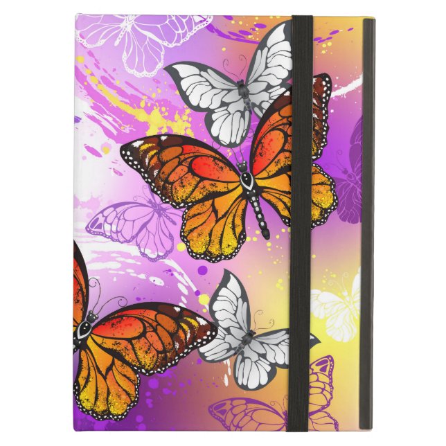 Monarch Butterflies on Purple Background (Vorderseite Geschlossen)
