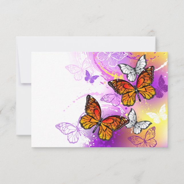 Monarch Butterflies on Purple Background (Vorderseite)