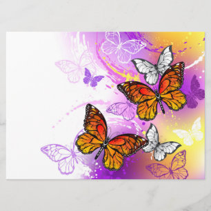 Monarch Butterflies on Purple Background Programm