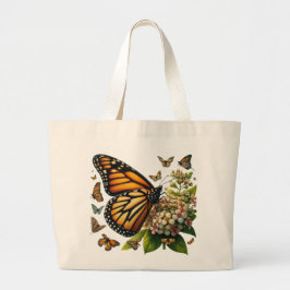 Monarch Butterflies Savoring Blume Petals Jumbo Stoffbeutel