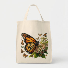 Monarch Butterflies Savoring Blume Petals Tragetasche