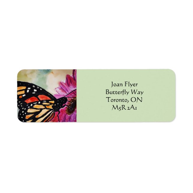 Monarch Butterfly Address Labels (Vorne)