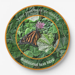 Monarch Butterfly Art Personalisiertes Party Pappteller