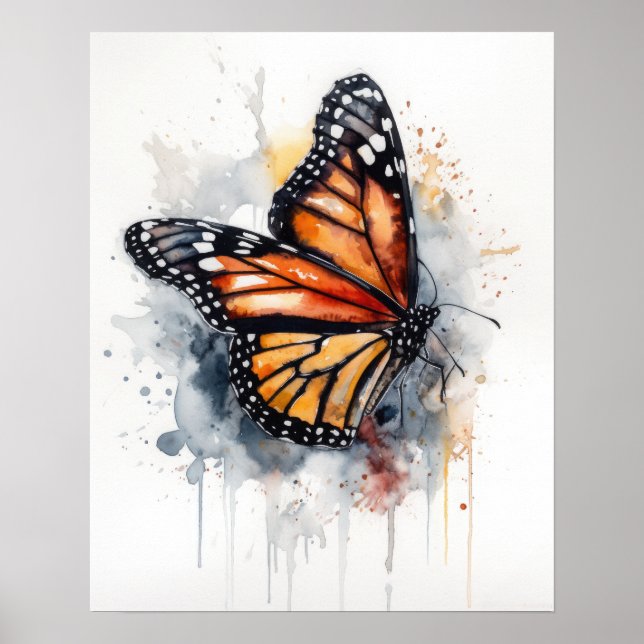 Monarch Butterfly Art Print Poster (Vorne)