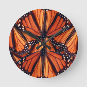 monarch butterfly art runde wanduhr