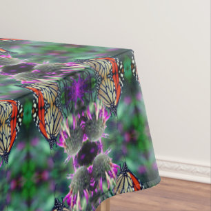 Monarch Butterfly Auf Blume Abstrakt Tischdecke