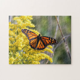 Monarch Butterfly auf dem Goldenrod Puzzle