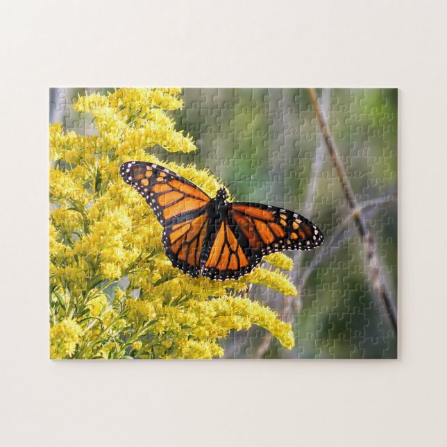 Monarch Butterfly auf dem Goldenrod Puzzle (Horizontal)