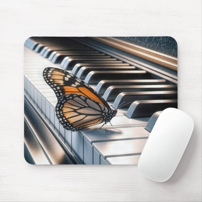 Monarch Butterfly auf dem Klavier Mousepad (Mit Mouse)