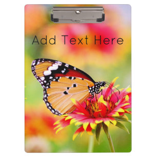 Monarch Butterfly auf der Blume Rot und Gelb Klemmbrett